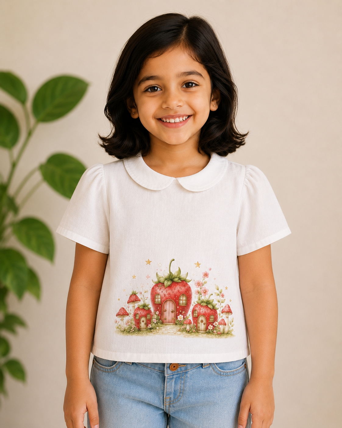 Strawberry Cottage Crop Top