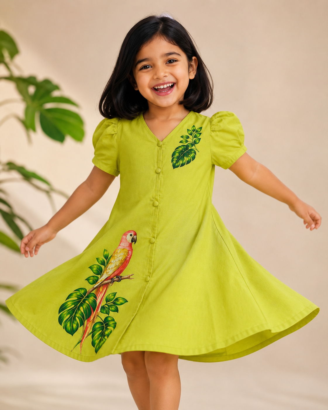 Tropical Parrot Dress